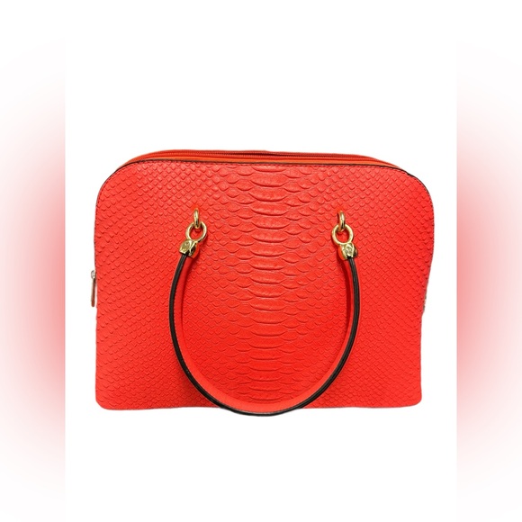 JUST FAB IAN SATCHEL - CORAL (NEW WITH TAGS) - Picture 3 of 6